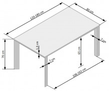 Jedálenský stôl rozkladací HORIZON