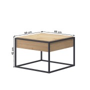 Konferenčný stolík SPRING EL60 dub artisan / čierna