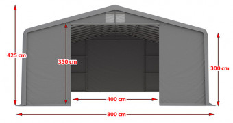 Skladová hala 8x12m sivá - nehorľavá