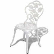 Záhradné bistro stoličky 2 ks liaty hliník