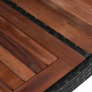 Záhradný jedálenský stôl 240x90 cm polyratan / akáciové drevo