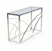 Konzolový stolík KN5 chróm / sklo