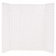 Paraván 5dielny drevo / papier Dekorhome