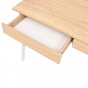 Písací stôl 110x55 cm dub / biela Dekorhome