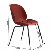 Jedálenská stolička SONAIA plast / kov