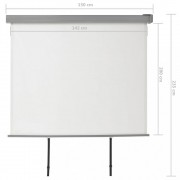 Balkónová zástena 150x200 cm čierna Dekorhome - POSLEDNÝ KUS