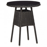 Záhradný bistro set 3 ks čierna / sivá Dekorhome