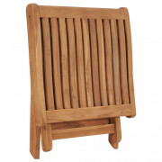 Záhradná skladacia stolička z teakového dreva Dekorhome