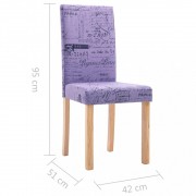 Jedálenská stolička 6 ks látka / drevo Dekorhome