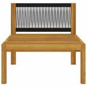 Záhradný pohovka hnedá / krémová Dekorhome