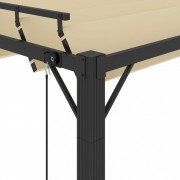 Pergola s lamelovou strechou 3 x 3 m hliník / látka Dekorhome