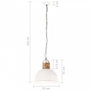 Závesná lampa 51 cm kov / mangovníkové drevo Dekorhome