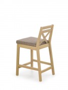 Nízka barová stolička BORYS LOW drevo / látka