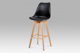 Barová stolička CTB-801 plast / ekokoža / buk