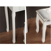 Toaletný stolík s taburetom RODES NEW biela