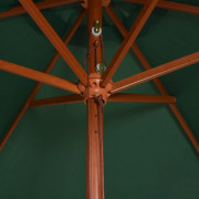 Záhradný slnečník s drevenou tyčou Ø 270 cm