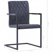 Jedálenská stolička 2 ks umelá koža / kov Dekorhome