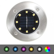 Solárne svetlo do zeme 8 ks LED RGB farba Dekorhome