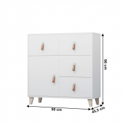 Komoda FIERA 4S1D biela