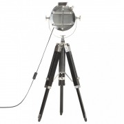 Stojaca lampa kov / drevo Dekorhome
