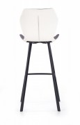 Barová stolička H83 biela / sivá