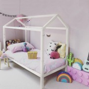 Detská Montessori posteľ IMPRES biela