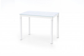Sklenený stôl ARGUS mliečna / biela