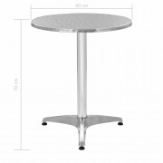 Záhradný bistro set 3 ks strieborná Dekorhome