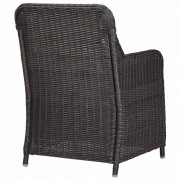 Záhradný bistro set 3 ks čierna / sivá Dekorhome