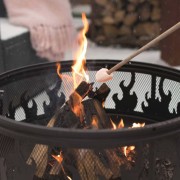 Prenosné ohnisko s grilom bronzová Dekorhome