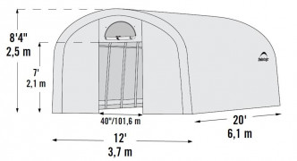 Náhradná plachta pre fóliovník 3,7x6,1 m PE Dekorhome
