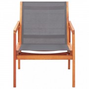 Záhradné kreslo eukalyptus / textilen Dekorhome