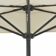 Polkruhový slnečník 270x135 cm Dekorhome