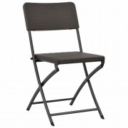 Skladacie záhradné stoličky 2 ks hnedá
