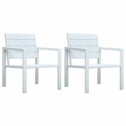 Záhradné stoličky 2 ks HDPE Dekorhome
