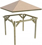 Drevený prístrešok / carport 431x431 cm Dekorhome