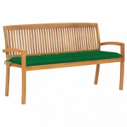 Záhradná lavica teak / látka Dekorhome