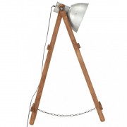 Stojacia lampa kov / drevo Dekorhome