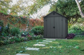 Záhradný domček DARWIN 6x6 plast drevoplast Dekorhome