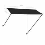 Zaťahovacia markíza s LED svetlom 300x150 cm Dekorhome