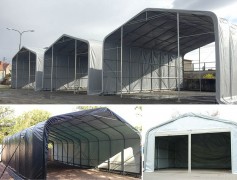 Skladová hala XXL 8x20x5m sivá - nehorľavá