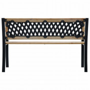 Záhradná lavica 120 cm drevo / kov Dekorhome