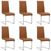Konzolové jedálenské stoličky 6 ks umelá koža / kov Dekorhome