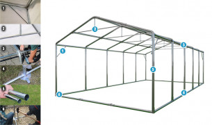 Záhradný párty stan 5x10m PROFI