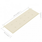 Záhradná lavica s poduškou 150 cm masívne teak Dekorhome