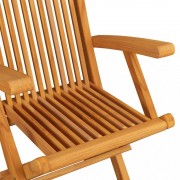 Záhradná stolička 2 ks teak / látka Dekorhome