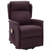 Masážne polohovacie kreslo zdvíhací textil Dekorhome