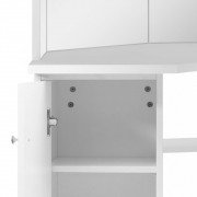 Rohový toaletný stolík biela Dekorhome