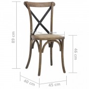 Jedálenská stolička 2 ks dub / ratan Dekorhome
