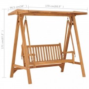 Záhradná hojdačka 170 / 114 cm teak Dekorhome